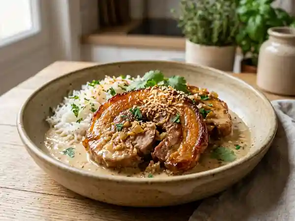 Rouelle de porc laquée miel et coco - Photo de présentation