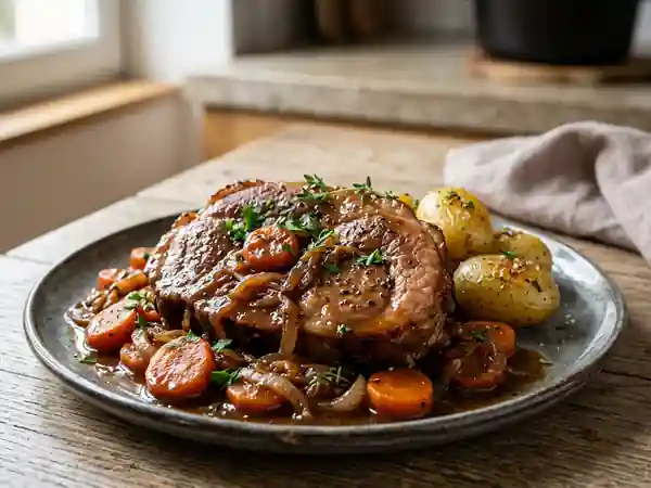 Rouelle de porc mijotée façon Madou, savoureuse et fondante - Photo de présentation