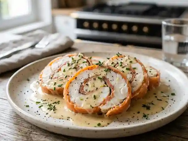 Roulade de lotte, saumon fumé et gingembre frais - Photo de présentation