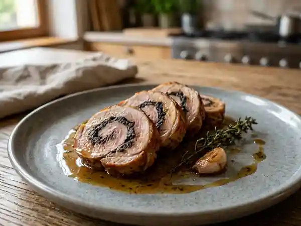 Roulades de veau dorées au cœur d'olives noires - Photo de présentation