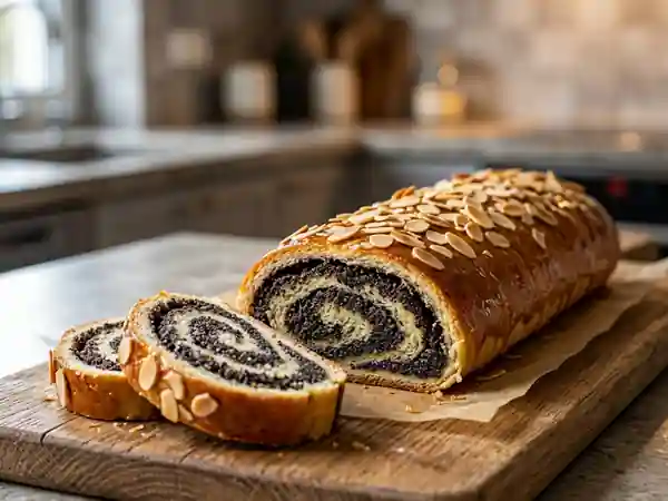 Roulé Makowiec : Moelleux au pavot et miel - Photo de présentation