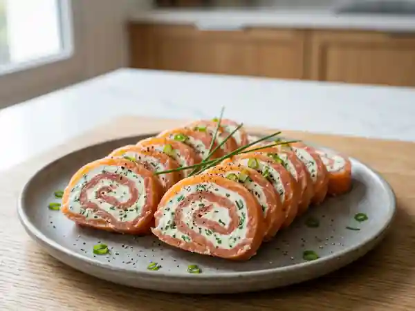 Roulé de saumon fumé au St Môret : recette fraîche et gourmande - Photo de présentation