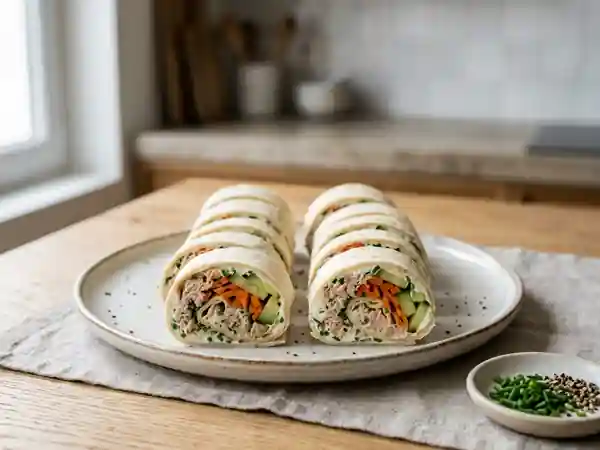 Wraps au thon et crudités croquantes - Photo de présentation