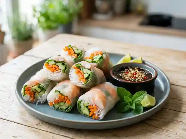 Rouleaux de printemps croquants aux crevettes - Photo de présentation