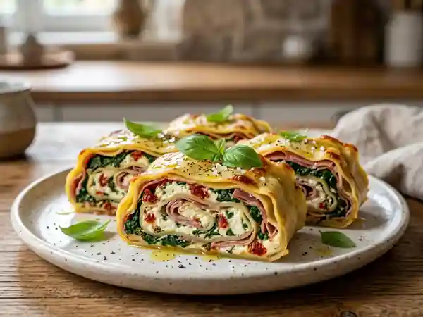 Rouleaux de Lasagne Ricotta, Parme et Épinards - Photo de présentation