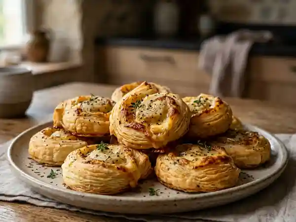 Roulés au fromage de chèvre frais et herbes aromatiques - Photo de présentation