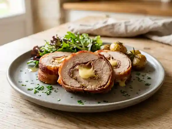 Roulés de dinde fondants au lard et moutarde - Photo de présentation
