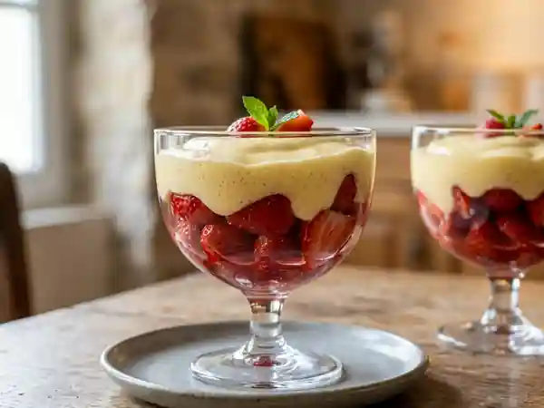 Sabayon Mousseux aux Fraises et Vin Doux - Photo de présentation