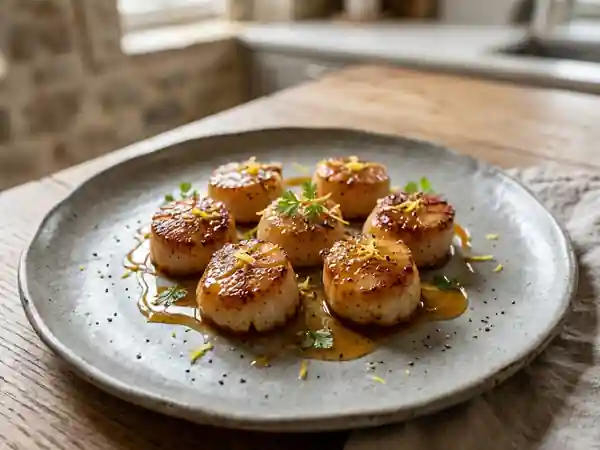 Saint-Jacques aux épices douces : recette raffinée et parfumée - Photo de présentation