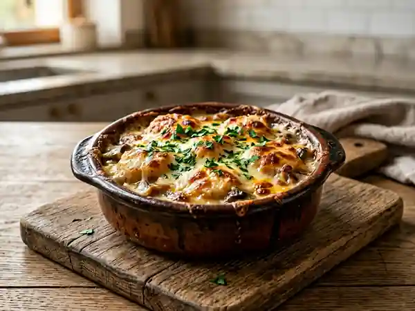 Saint-Jacques Gratinées et Champignons Fondants - Photo de présentation