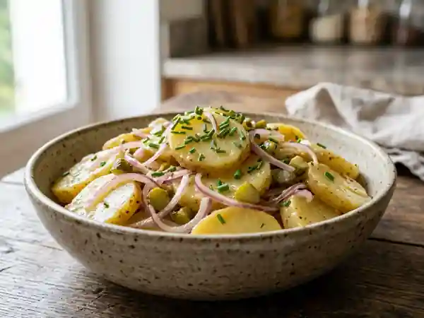 Salade de pommes de terre fondante à l'allemande - Photo de présentation