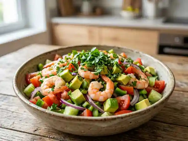 Salade Antillaise Croquante aux Crevettes - Photo de présentation