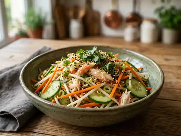 Salade de crabe croquante au sésame - Photo de présentation
