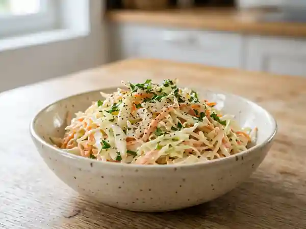 Salade Coleslaw Crémeuse et Croquante - Photo de présentation