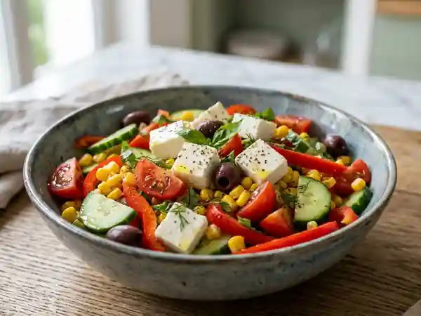 Salade Arc-en-ciel au Maïs et Feta - Photo de présentation