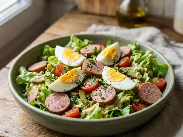 Salade composée au cervelas facile et rapide - Photo de présentation