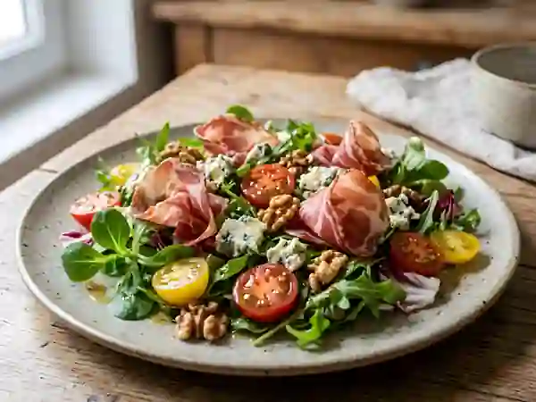 Salade Coppa, Roquefort et Noix au Miel - Photo de présentation
