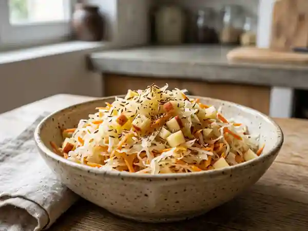 Salade de choucroute croquante pomme et cumin - Photo de présentation