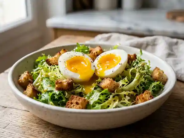 Frisée croquante et son œuf mollet coulant - Photo de présentation