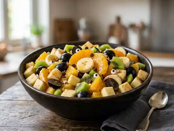 Salade de fruits d'Halloween colorée et festive - Photo de présentation