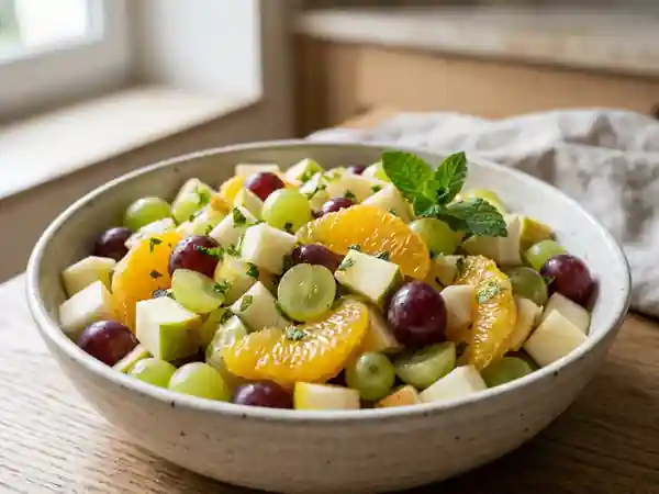 Salade de fruits d'automne au miel et menthe - Photo de présentation