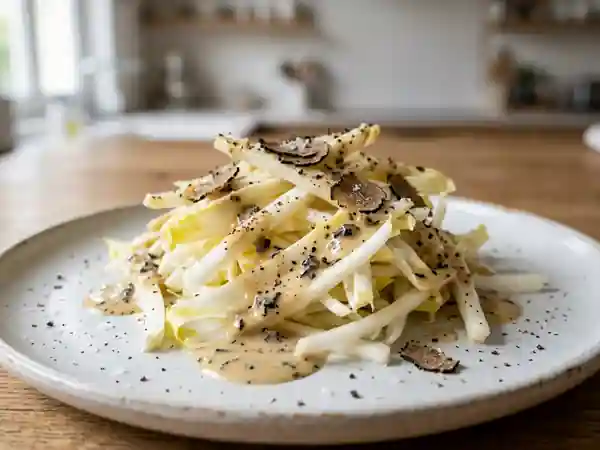 Salade d'endives, sauce onctueuse à la truffe - Photo de présentation