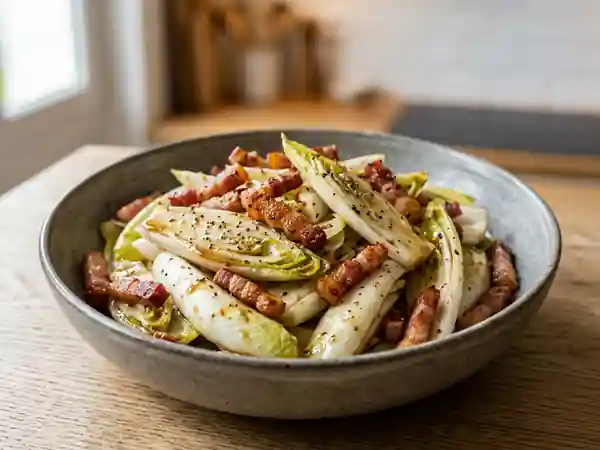 Endives croquantes et lardons déglacés - Photo de présentation