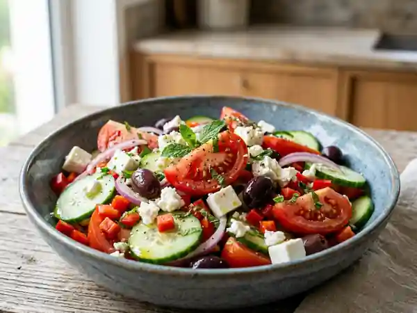 Salade d'été fraîcheur aux légumes croquants et herbes - Photo de présentation
