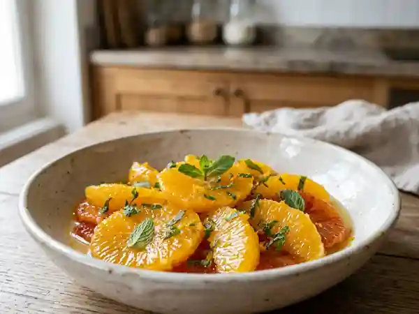 Oranges givrées à la fleur d'oranger et menthe - Photo de présentation