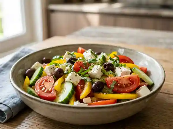 Salade Grecque Croquante et Feta Fondante - Photo de présentation