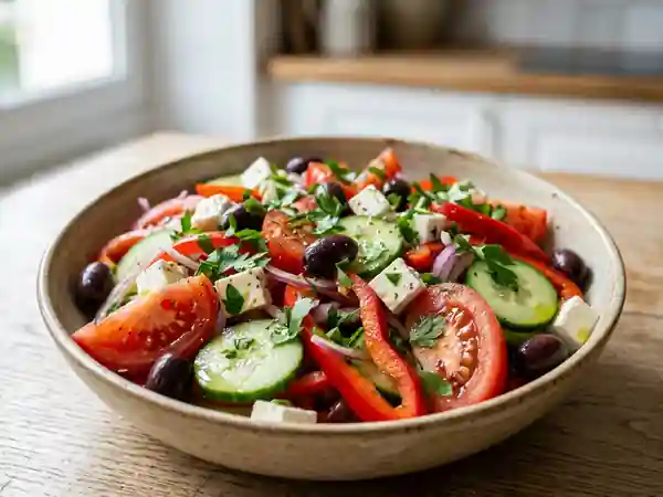Salade estivale fraîcheur aux légumes croquants et herbes - Photo de présentation