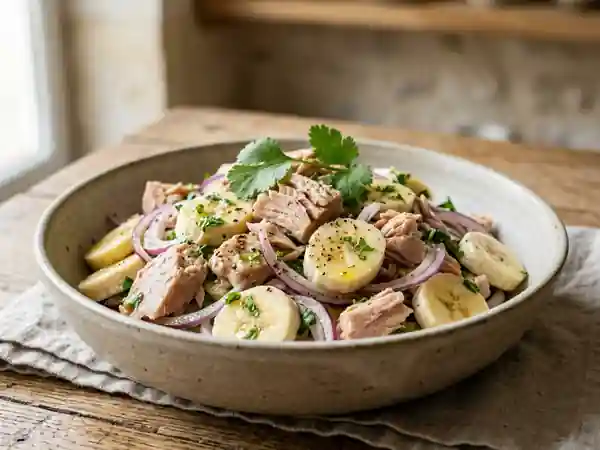 Salade exotique de thon à la banane façon Tahiti - Photo de présentation