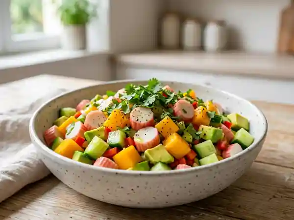Salade exotique fraîcheur au surimi des îles - Photo de présentation