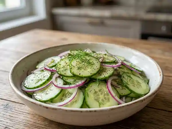 Salade fraîche de concombre à la hongroise - Photo de présentation