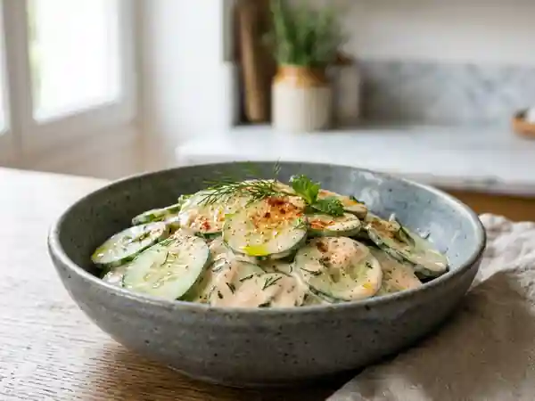 Salade de Concombres Veloutée au Paprika - Photo de présentation