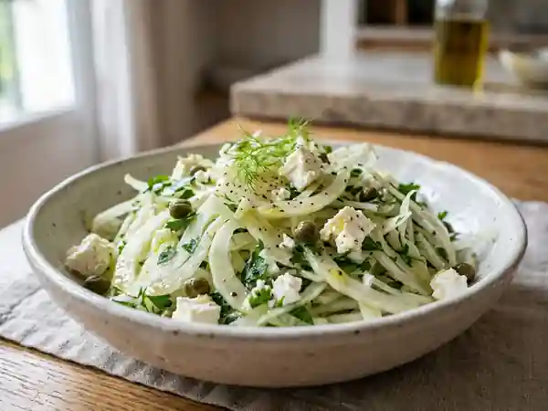 Fenouil croquant et feta fondante au citron - Photo de présentation