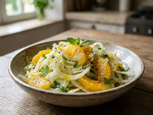 Fenouil croquant et Suprêmes d'Orange à la Menthe - Photo de présentation