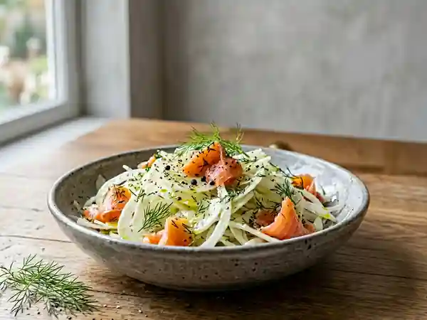 Salade de fenouil croquante au saumon fumé - Photo de présentation