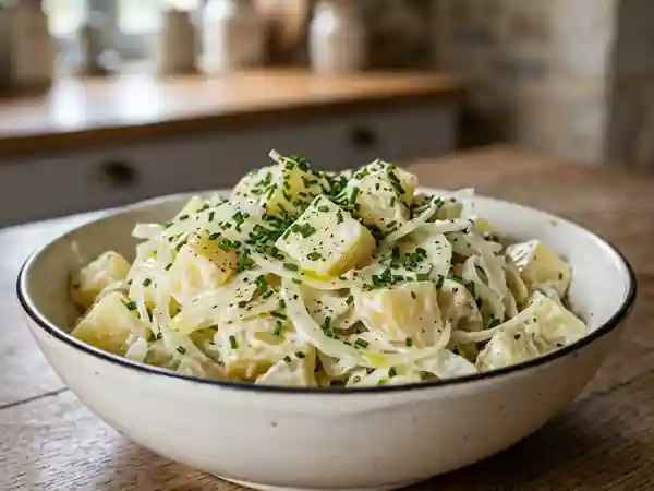 Salade de fenouil et pommes de terre crémeuse - Photo de présentation