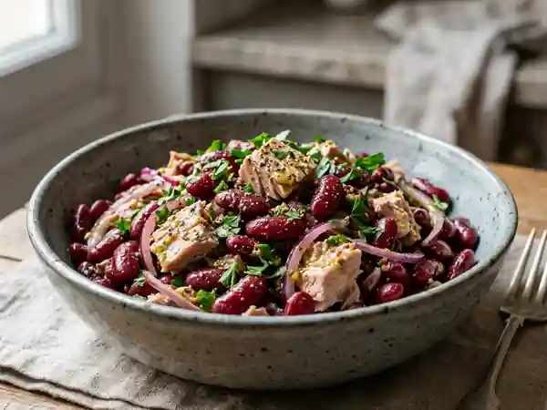 Salade protéinée haricots rouges et thon fondant - Photo de présentation