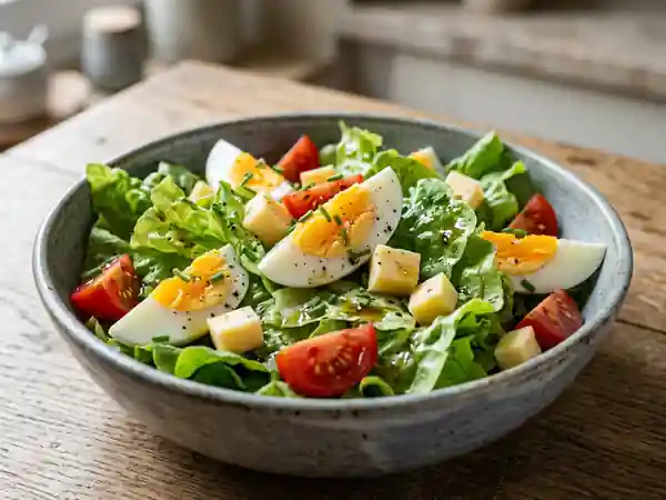 Salade croquante au gouda et œufs fondants - Photo de présentation