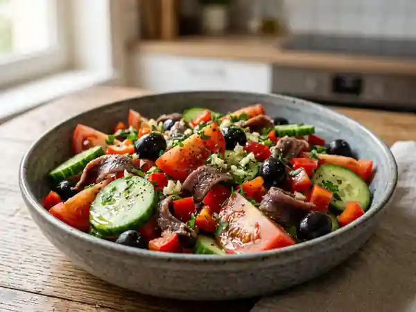 Salade Croquante aux Anchois et Olives Noires - Photo de présentation