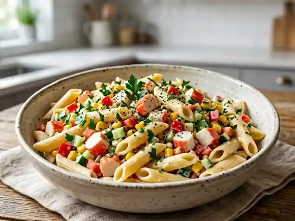 Penne au surimi, fraîcheur et croquant - Photo de présentation