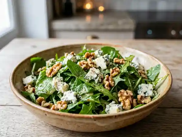 Salade fraîche de pissenlits au roquefort crémeux - Photo de présentation