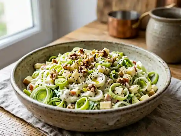Salade fraîche de poireaux à la normande - Photo de présentation