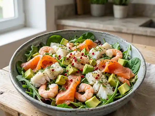 Salade marine fraîcheur aux baies roses - Photo de présentation