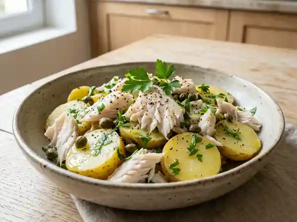 Salade fraîche de raie aux pommes de terre fondantes - Photo de présentation