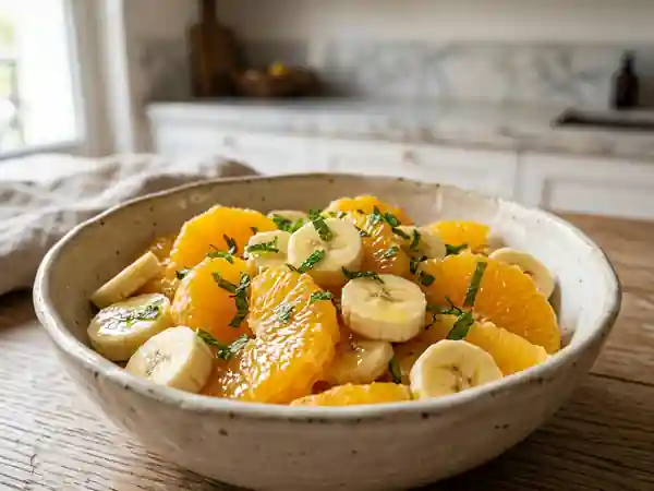 Salade d'agrumes et bananes au miel acidulé - Photo de présentation