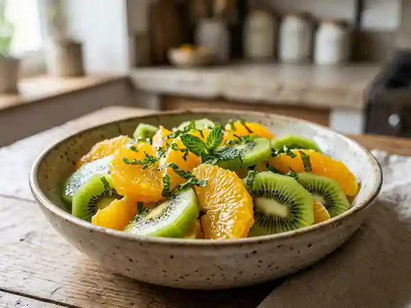 Salade Orange-Kiwi au Miel et Menthe - Photo de présentation