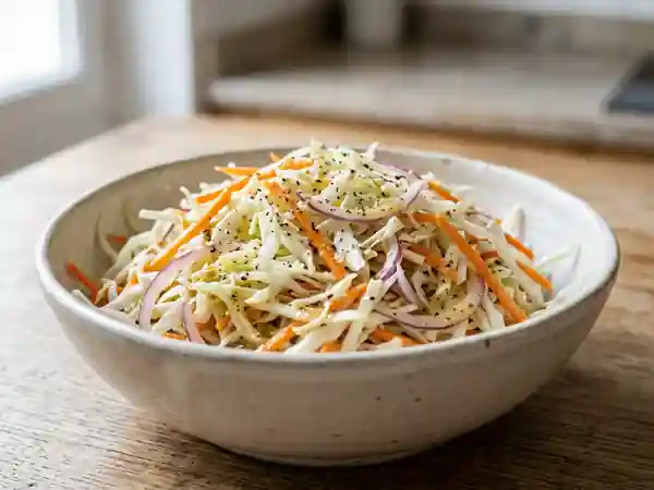 Chou blanc croquant et sa vinaigrette acidulée - Photo de présentation